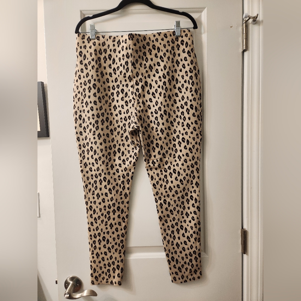 Chico's Tan and Black Animal Print Pants